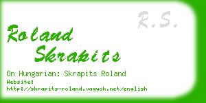 roland skrapits business card